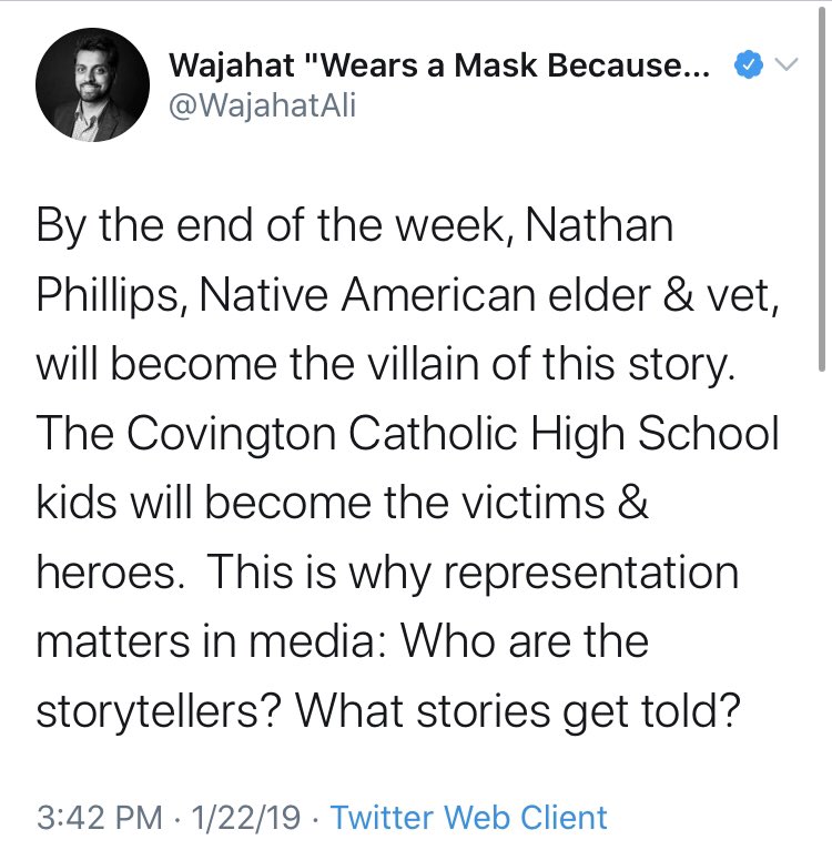 And there were those who just kept doubling down even after this story was debunked and the adults in the room apologized. Here’s  @WajahatAli (just a sampling)