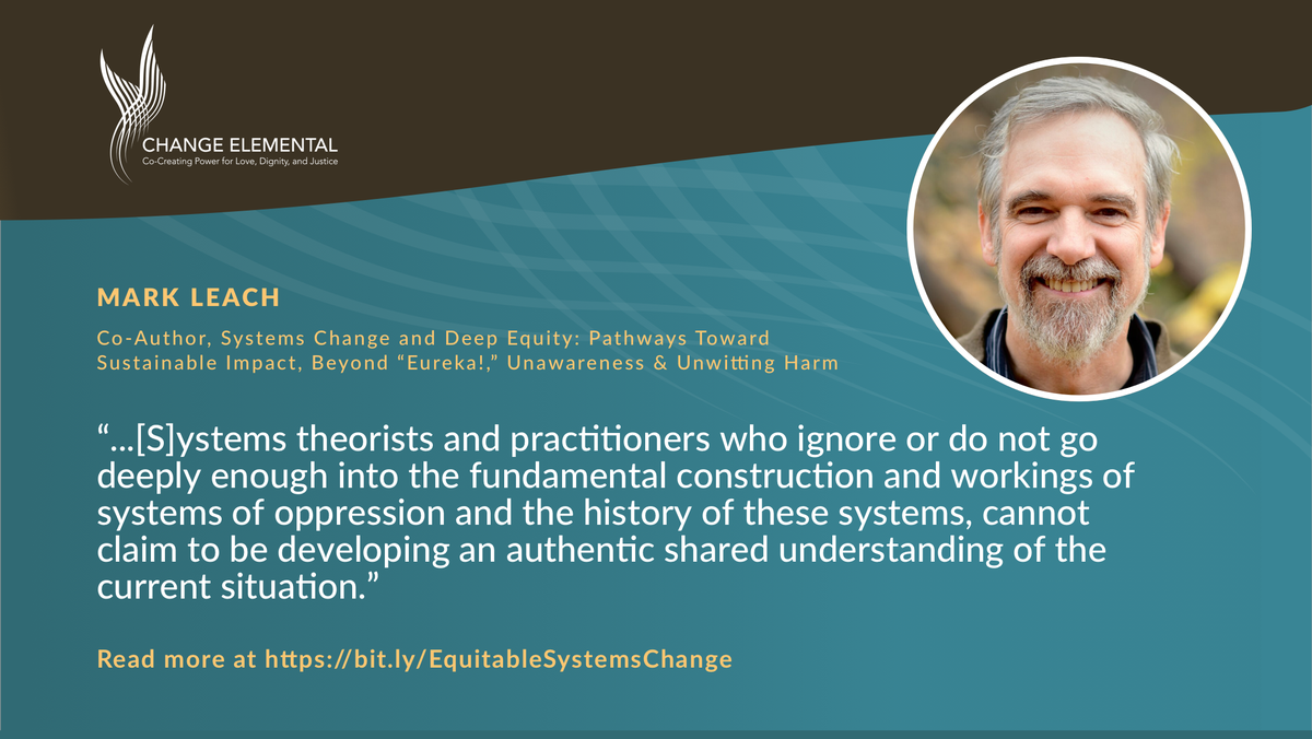 cocreatingpower's tweet photo. Because systems change without deep equity is NOT systems change. New monograph on Systems Change &amp; Deep Equity → https://t.co/fGXF2FPspN

#EquitableSystemsChange #BeyondEureka https://t.co/qDmwwwSSYf