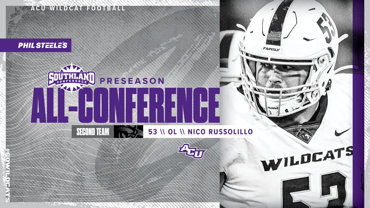 ACUFootball's tweet photo. Big congrats to the @philsteele042 offensive selections for @SouthlandSports preseason all-conference! https://t.co/M9EV79xfaj