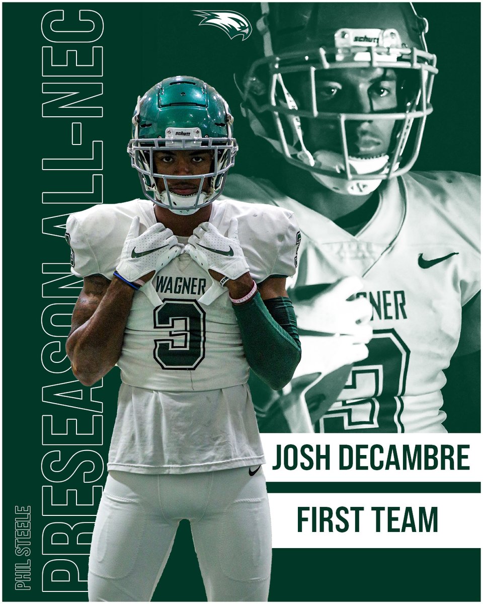 Congratulations to <a href="/JoshuaDeCambre_/">Joshua DeCambre</a> on being selected as a <a href="/philsteele042/">Phil Steele</a> Preseason First Team All-NEC selection!