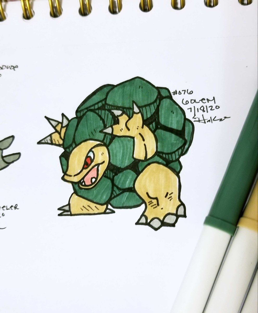 Reverrii_Pixy's tweet image. #DrawEveryPokemon
076 #Golem
#Pokemon • #PokemonArt • #TraditionalArt • #Drawing