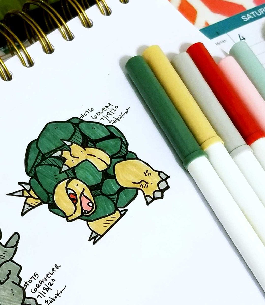 Reverrii_Pixy's tweet image. #DrawEveryPokemon
076 #Golem
#Pokemon • #PokemonArt • #TraditionalArt • #Drawing