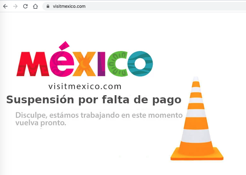 pasillotco's tweet photo. ¿Hackeo o será que la 4T también ya pasó factura al portal de promoción turística de México, @VisitMex? #TurismoPrioridadNacional #Turismo https://t.co/Pvdh6j9ytM