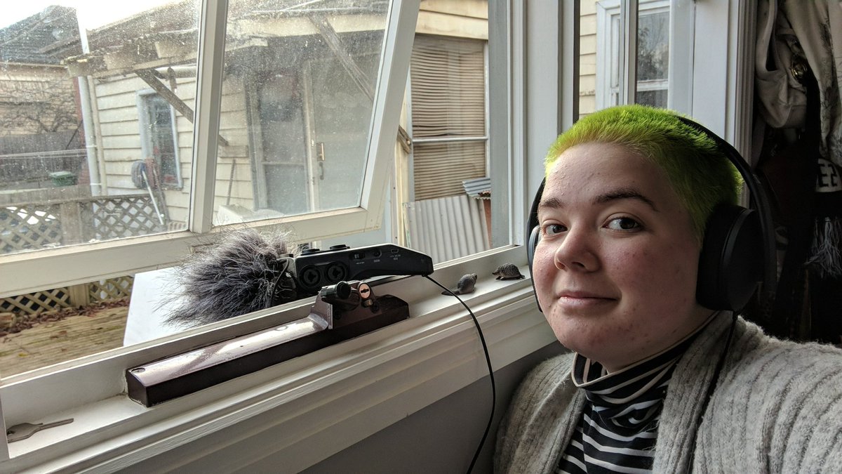 Hanging out a window early in the morning for #Audiocraft this year, loving every minute of <a href="/BrainOnNature/">Brain on Nature podcast</a> 's talk 🥰