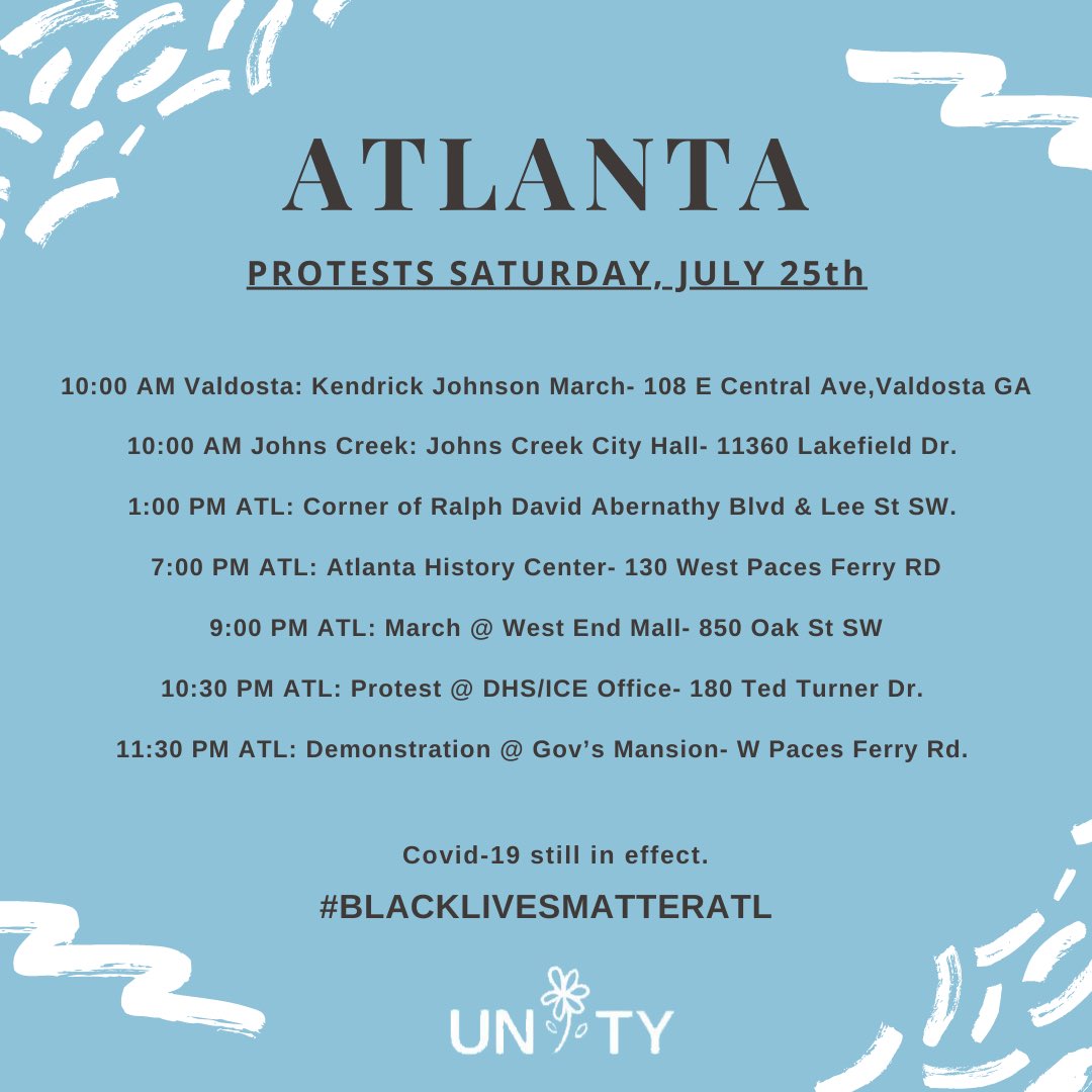 unityofus's tweet photo. Tomorrow! #ATLProtests https://t.co/32vwycNzm9
