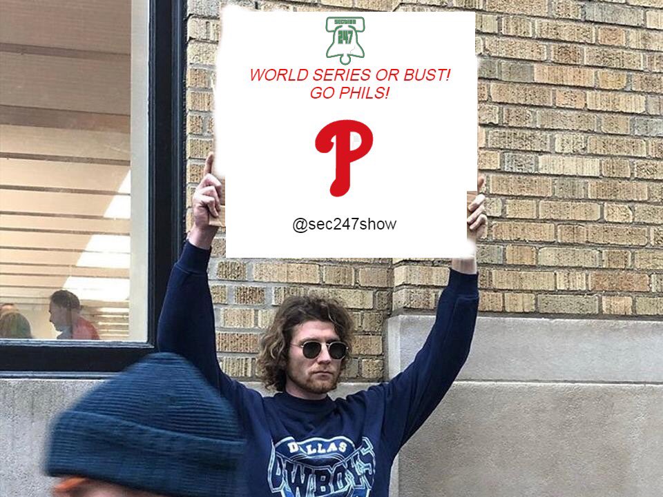 AEN365's tweet photo. It’s the most wonderful time of the year! 

#WorldSeries or #Bust! Go @phillies 

#MLB #mlbnews #mlbmemes #dudewithsigns #baseball #baseballmeme #Phillies #RingTheBell #RingOn #Phila #Phils #philadelphia #Christmas #christmasinjuly #OpeningDay @sportstalkphl @Philliedelphia https://t.co/ktX2Rivhb3