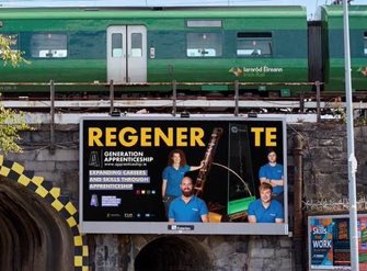 GaskinAnne's tweet photo. Keep an eye out for ESB Networks Team with there entry for the Generation Aporenticeship 2020 competition on billboards across the country.  @ESBNetworks @ESBGroup @SOLASFET https://t.co/zCq7462fNc