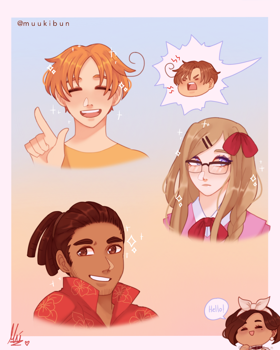 Muukibun's tweet photo. Quick headshots and chibis. 💖

#hetalia #aphitaly #aphromano #aphmonaco #aphcuba #aphoc_chibi https://t.co/vrv6KHONbe