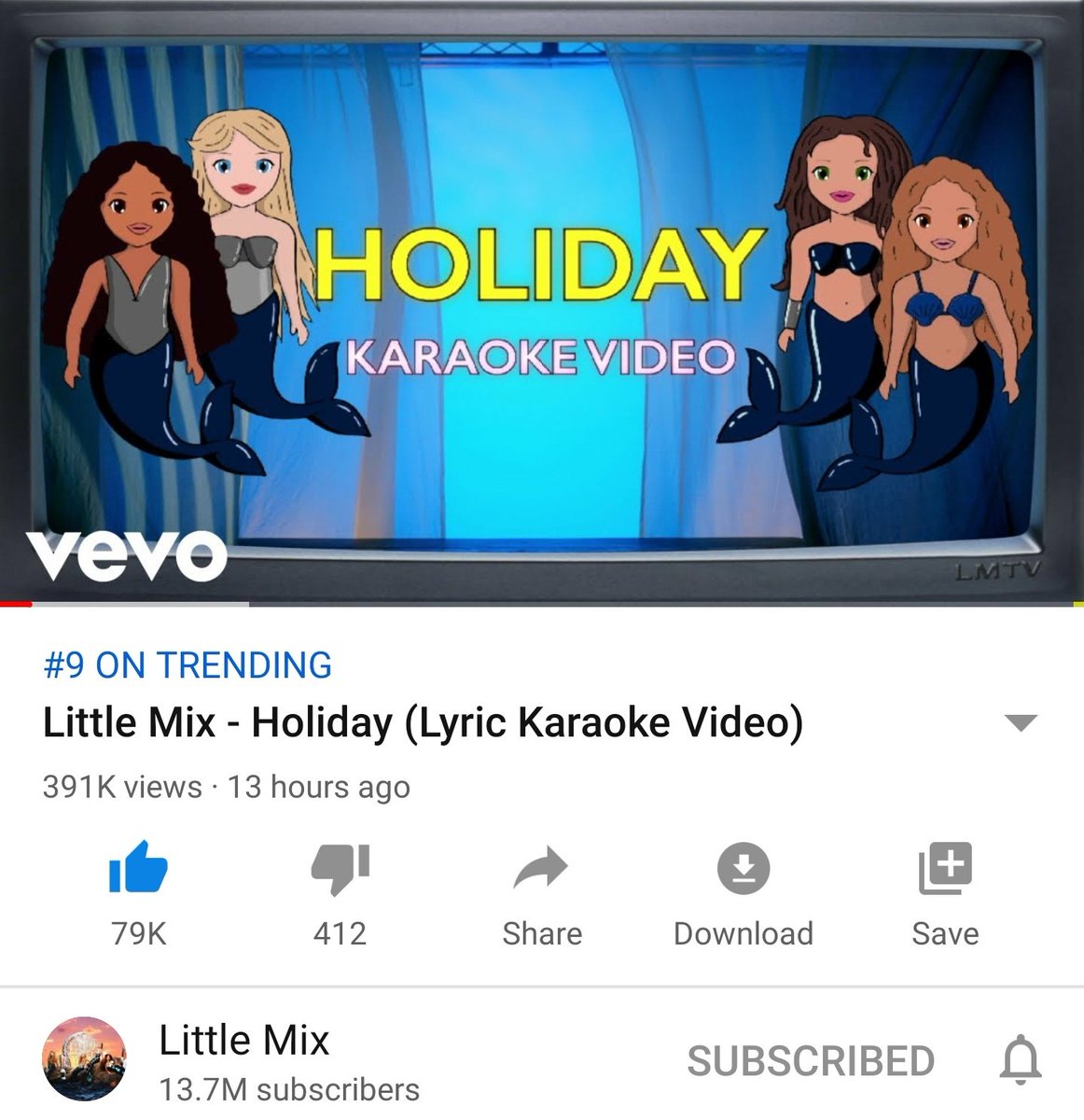 thirlsandcurls's tweet photo. Yay! @LittleMix Holiday is currently #9 on trending on YouTube (UK)

#LittleMixHoliday https://t.co/oS7gWcIwO0