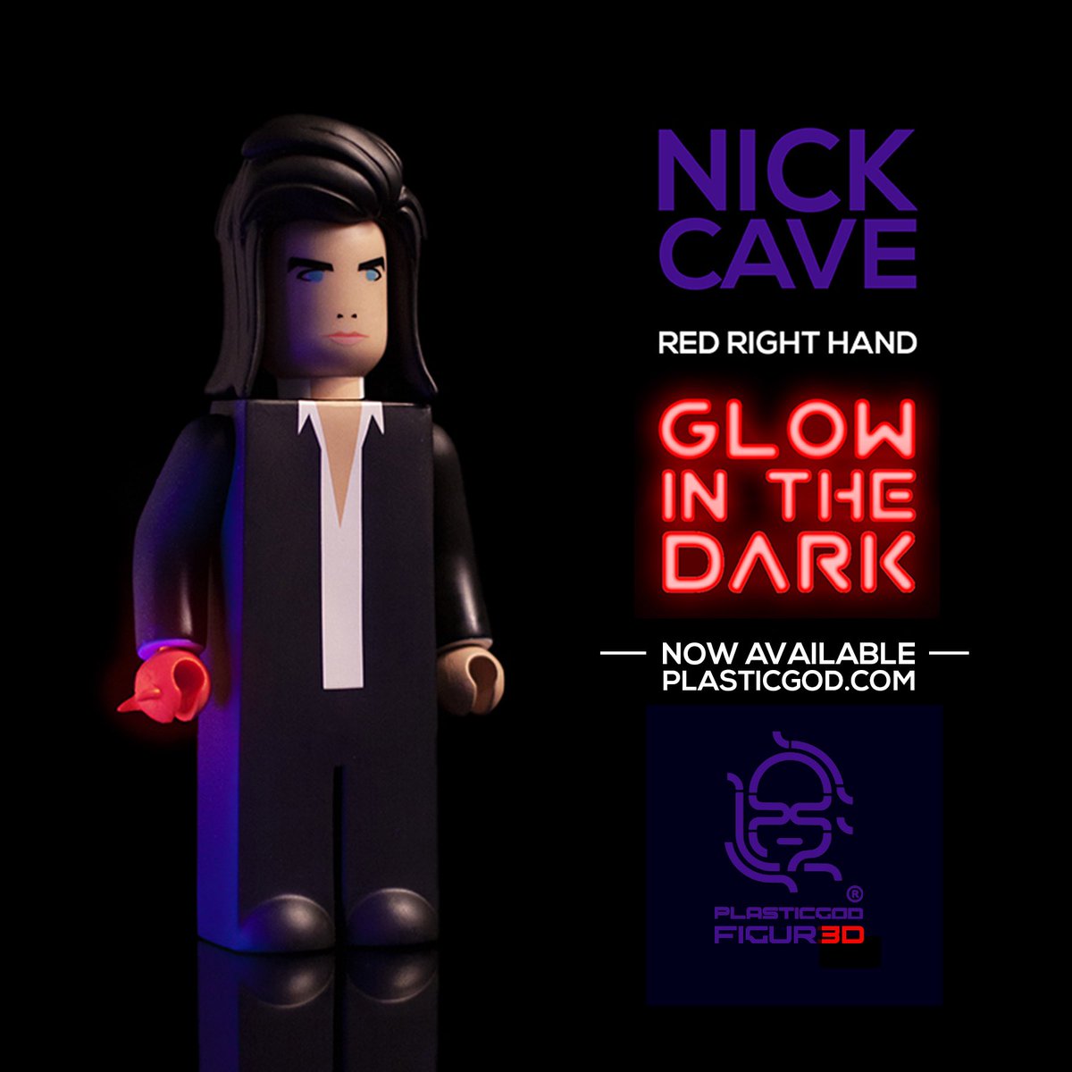 Available Now! Officially licensed Nick Cave Red Right Hand 6” vinyl figure with glow in the dark hand. Limited edition of 500. $55 #nickcave #nickcavefigure #redrighthand #peakyblinders #nickcaveandthebadseeds #badseed #comicconathome #sdcc2020 #plasticgod20 #comiccon @nickcave