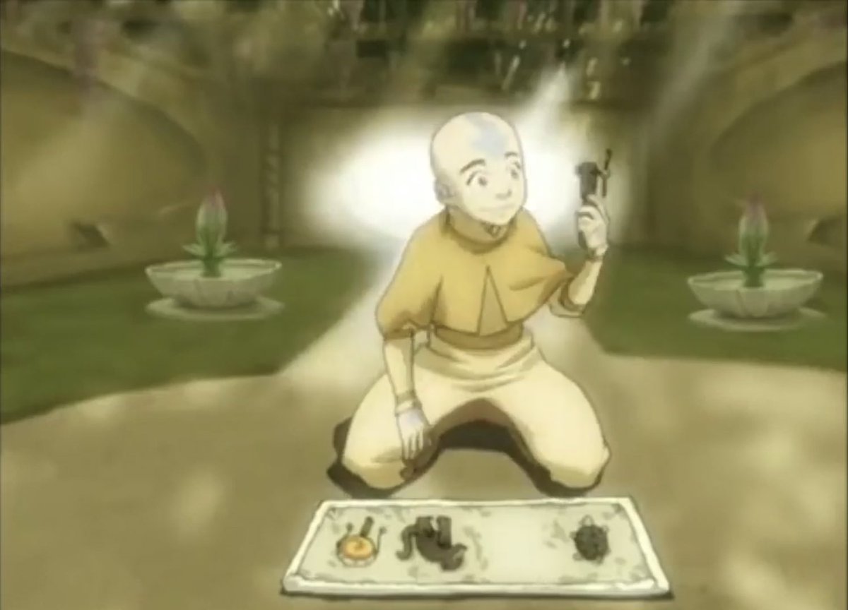 also, the way they determine the next avatar is pretty similar to how they determine the next dalai lama: to test the next dalai lama, they give him the objects of the previous dalai lama. the air monks gave aang the previous avatar’s toys