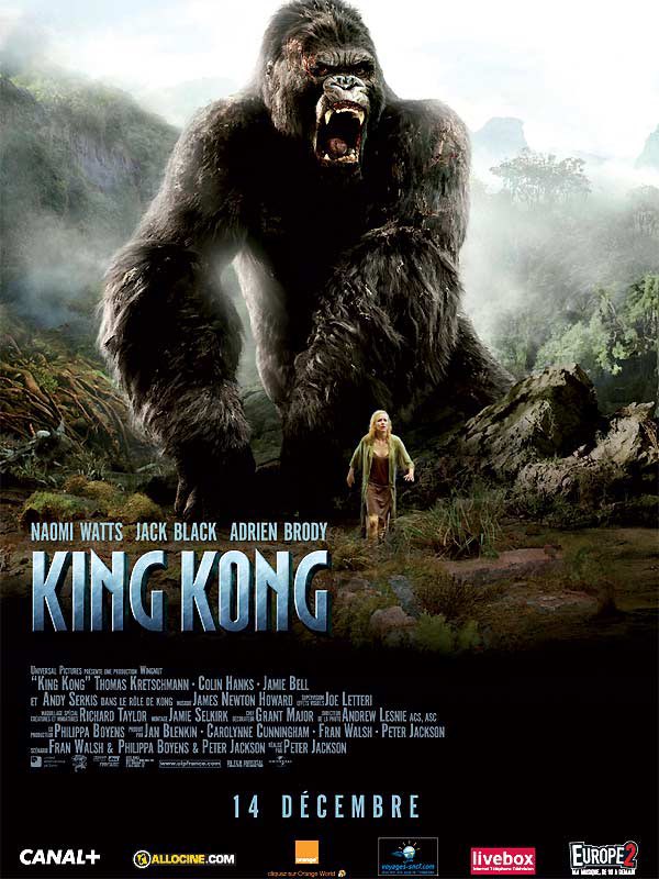 king kong : 2/10 un gorille géant qui est amoureux d’une humaine ? du grand n’importe quoi