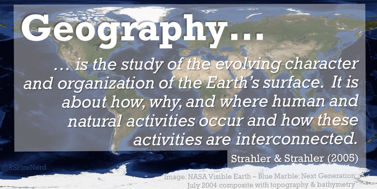 RSFireNerd's tweet photo. ๐๐๐ Whoโs guilty of thinking #Geography is just about memorizing world countries and U.S. state capitols? ๐โโ๏ธ I know I was! ๐คฆโโ๏ธ Thank goodness I learned about @UCSBgeog as an undergrad at UCSB; I switched majors and I love where my career has taken me. #GeographyIsWhereItsAt https://t.co/doZwTe5iyt