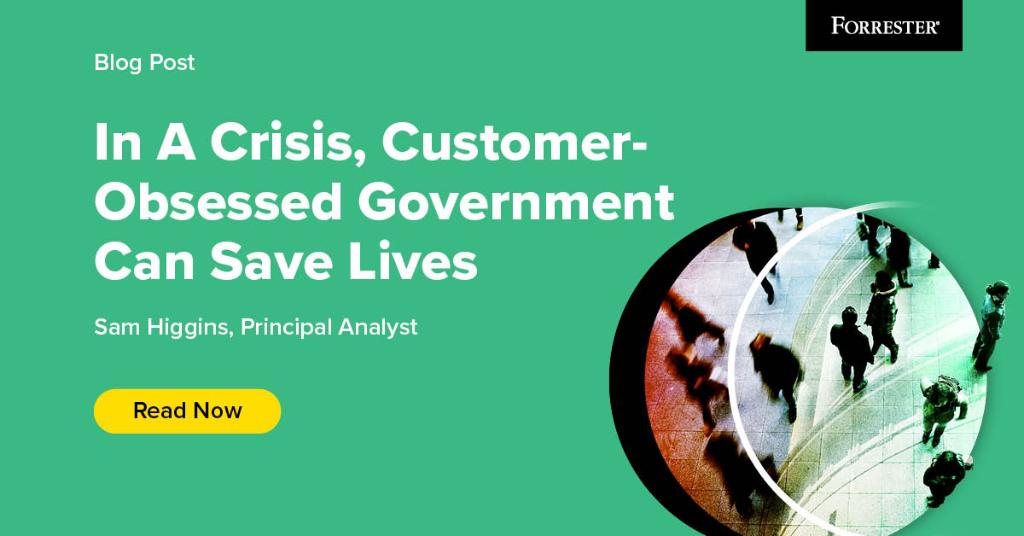 forrester's tweet photo. As governments around the world deal with the global #pandemic and recession, the need for exceptional #CX has never been greater. Analyst @szhiggins breaks down why: https://t.co/0l5djRTaap #governmentCX https://t.co/PW0crwU287
