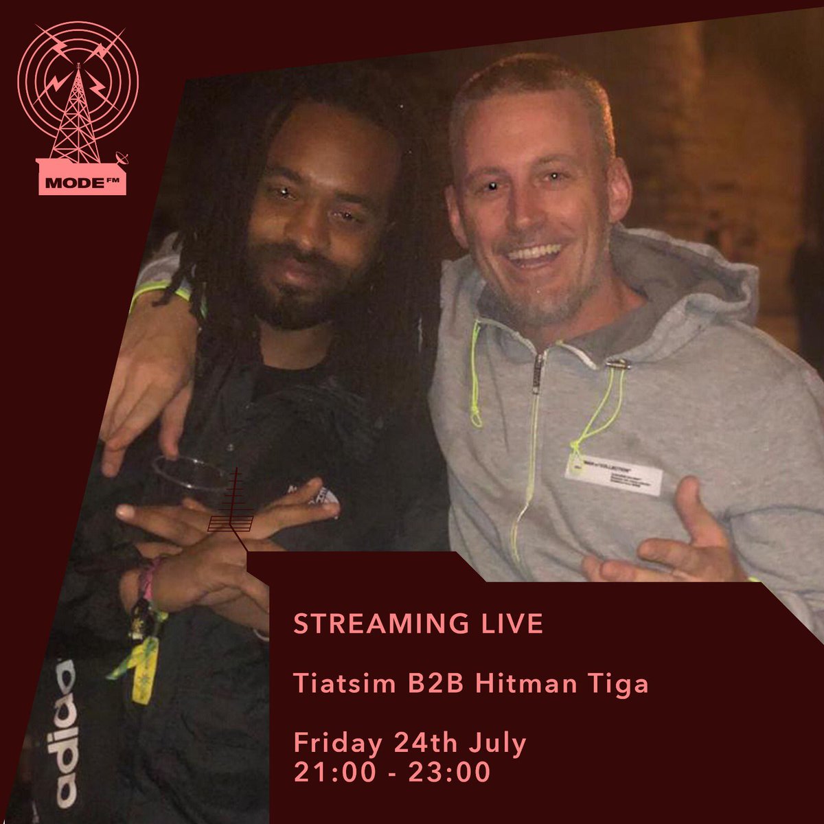 TiATSiM's tweet photo. #ModeAtHome With Tiatsim B2B Hitman Tiga
https://t.co/Fsgwlltzgk https://t.co/qejn7y63gk