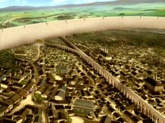 also, another thing that immediately catches our attention is the massive walls of ba sing se, a clearly reference to the great wall of china as well as the si wong desert being a reference to the gobi desert
