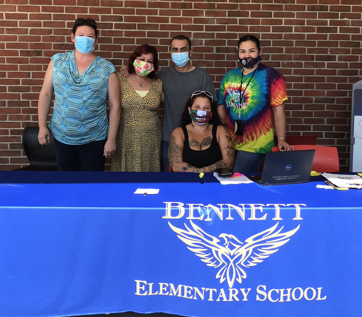 What a great team today at Bennett! We helped over 100 students today with their devices. Committed to helping families.#DPSCDProud #connectedfutures