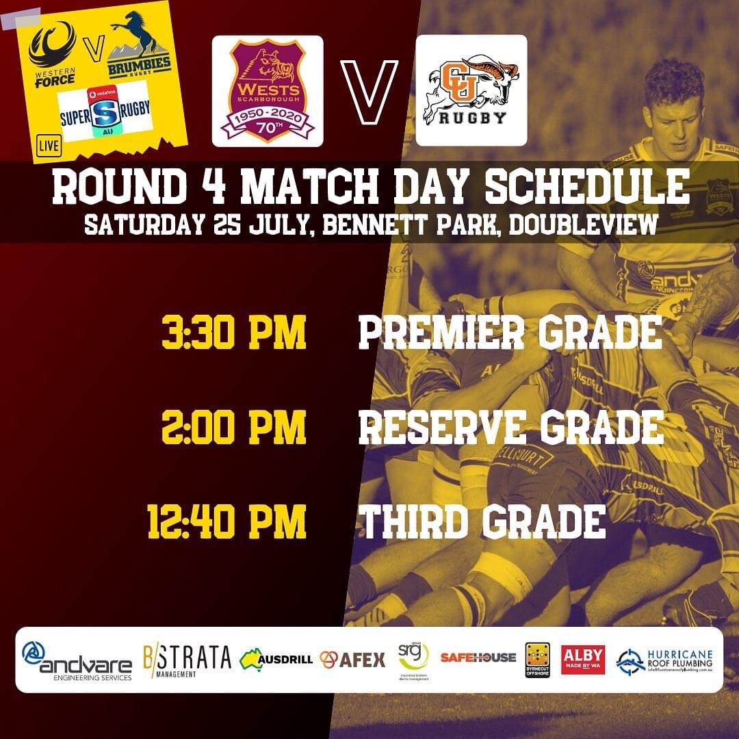 WestsScarbsRUFC's tweet photo. Wests vs @CurtinUniRFC today at the Pig Pen!⁣
⁣
The Boars 🐗 will be looking to back up last weeks win against Kala with another strong home performance against the improving Curtin Goats 🐐. https://t.co/92jC8v8rIQ
