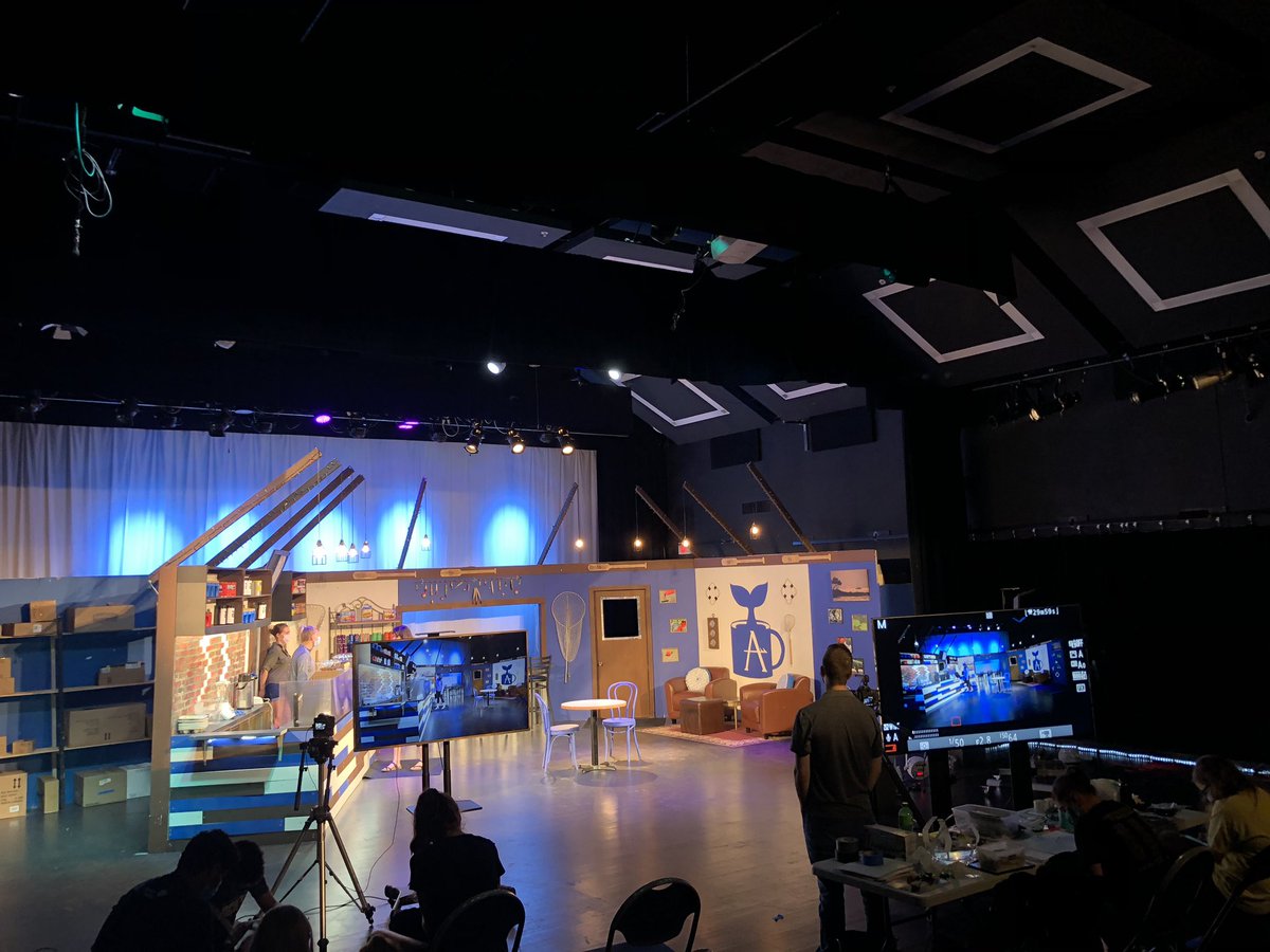 BCHS_SDE's tweet photo. The set of Baristas! The @ElmbrookSchools Summer Theater Production in the @BCHS_SDE Black Box! ☕️🎭 https://t.co/TUXcJPMRKh