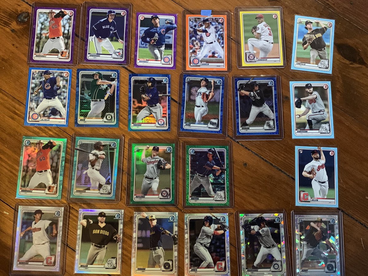 PadresHobbyGuy's tweet image. Sold a few of the big ones. After running comps, remaining autos are $110 and colors were $80. Would sell the entire lot for $150 BMWT. Not selling singles at this time. Only major disclosure is the left side of the Hentges, which I’ve discounted to $1 already.