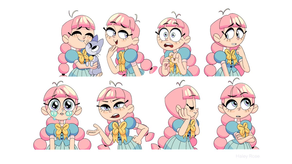 haleyrose_art's tweet photo. ✨The compiled character design pack of Juniper the witch in training! 
She’s a bubbly cry baby who’s trying her best to live up to her family’s high expectations. Look forward to meeting some of her friends soon!✨ https://t.co/pBqptqkWXD