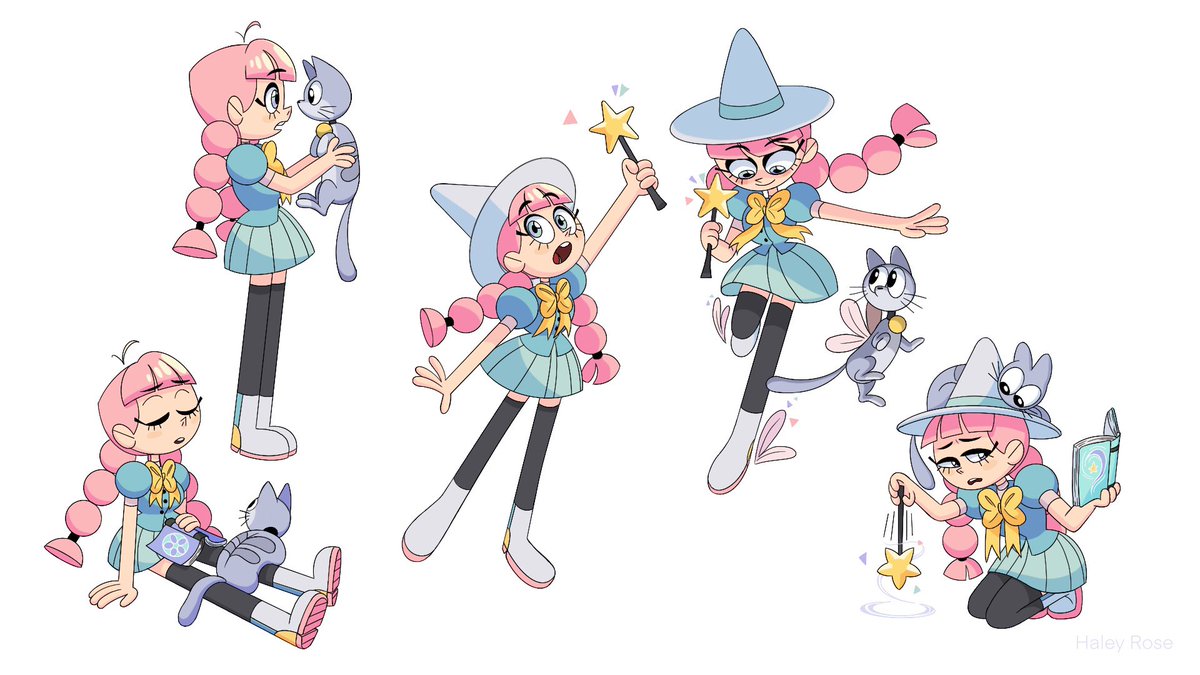 haleyrose_art's tweet photo. ✨The compiled character design pack of Juniper the witch in training! 
She’s a bubbly cry baby who’s trying her best to live up to her family’s high expectations. Look forward to meeting some of her friends soon!✨ https://t.co/pBqptqkWXD