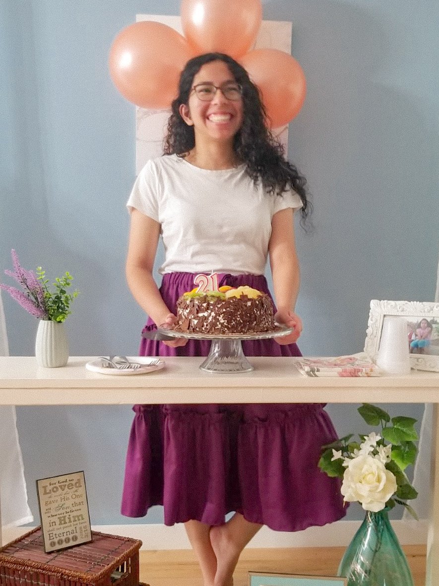 Sewing My Birthday Skirt and Going to a LAvender field by Plaid and Sugar blog