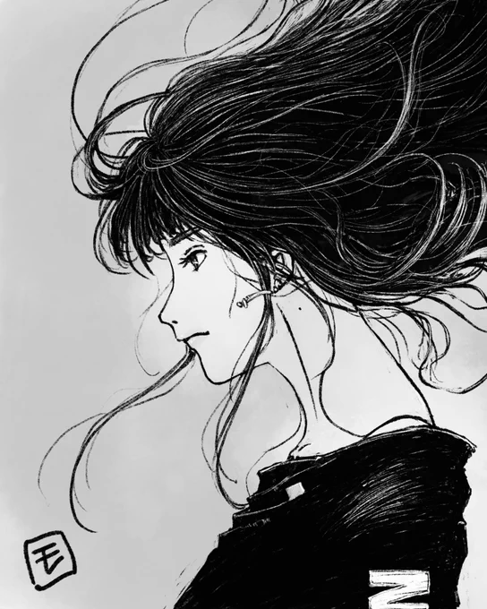 トレンドだったのでとりあえず。
うーん。どうでしょ。
 #絵をモノクロにするとかっこいい 