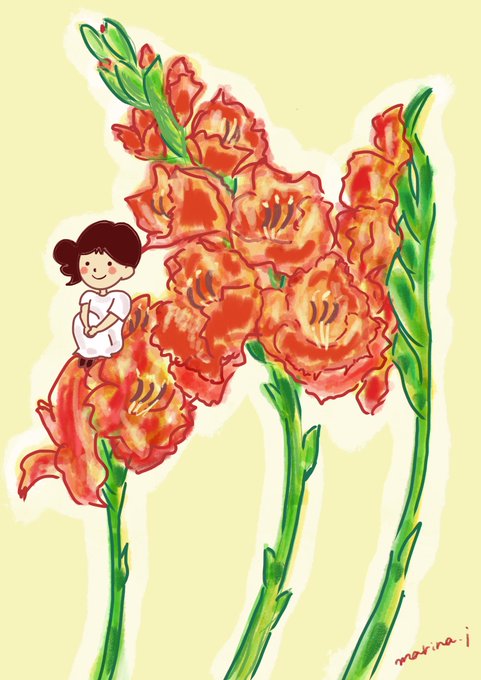 グラジオラスのtwitterイラスト検索結果