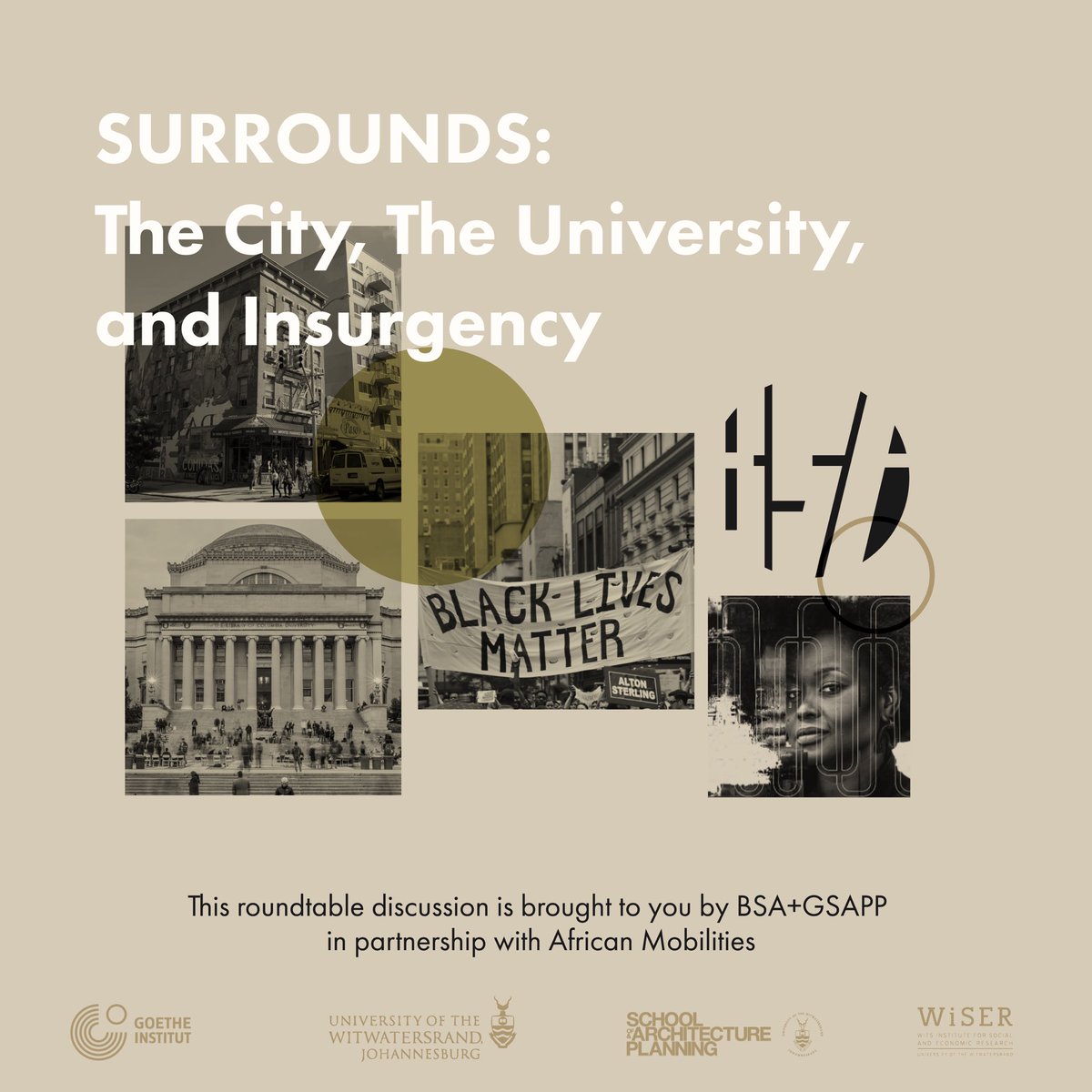 Black Student Alliance at Columbia GSAPP (@bsa_gsapp) on Twitter photo JOIN US TOMORROW as members of BSA+GSAPP join @matsipa_mpho to respond to the latest episode of @AfricanMobilities Podcast on #Enclosure feat. GSAPP faculty member <a href="/jgmoore/">Justin Garrett Moore</a> and Global Africa Lab co-directors, <a href="/NegroBuilding/">mabelowilson</a> and @MarioGooden
REGISTER:
arch.columbia.edu/events/1906-su⦠JOIN US TOMORROW as members of BSA+GSAPP join @matsipa_mpho to respond to the latest episode of @AfricanMobilities Podcast on #Enclosure feat. GSAPP faculty member <a href="/jgmoore/">Justin Garrett Moore</a> and Global Africa Lab co-directors, <a href="/NegroBuilding/">mabelowilson</a> and @MarioGooden
REGISTER:
arch.columbia.edu/events/1906-suβ¦