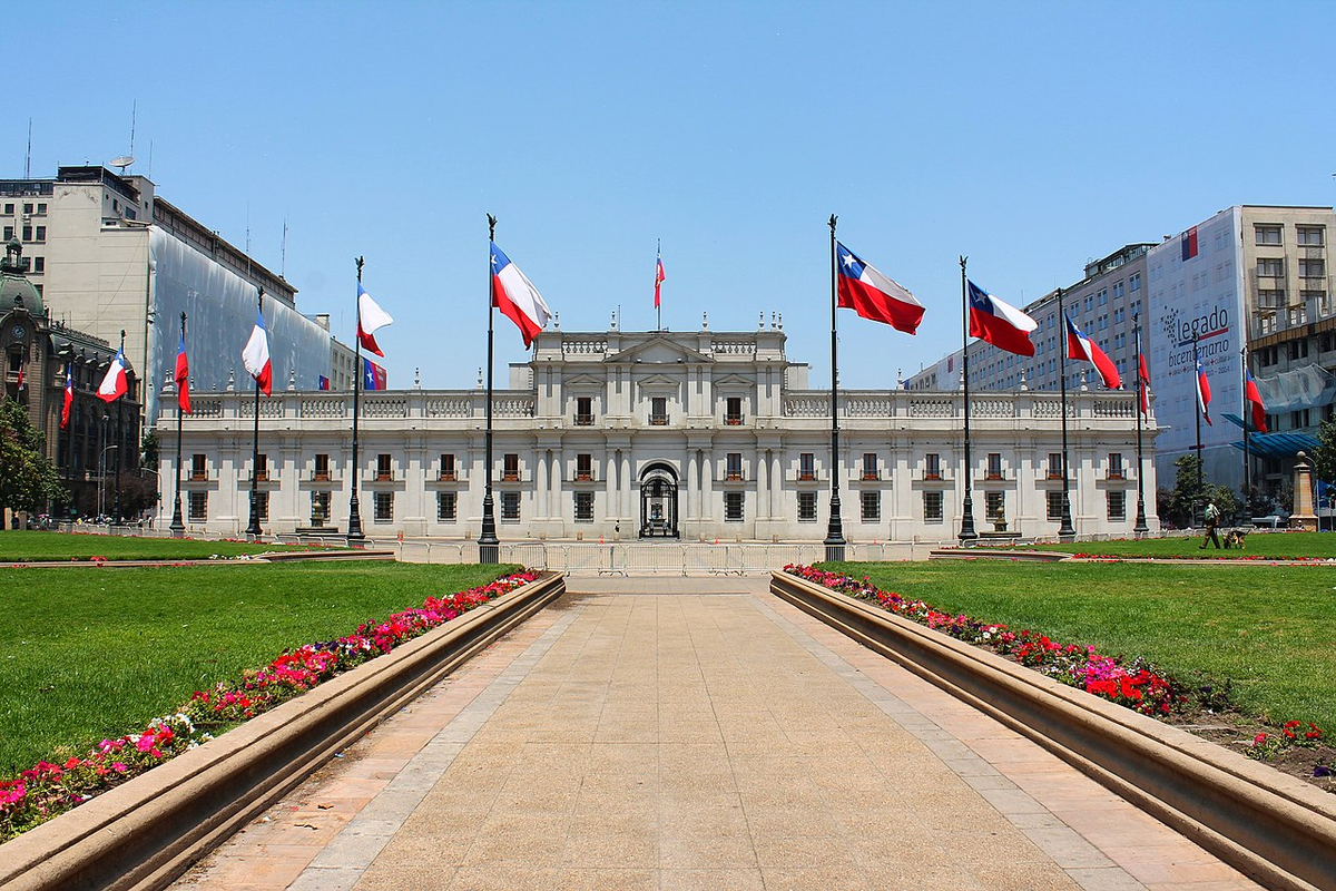 La Moneda is the President's Palace in Santiago, Chile. But the Chilean Congress has met 140 miles away in this high rise since Pinochet's days. The former clearly wins on aesthetics, the latter on democratic values.