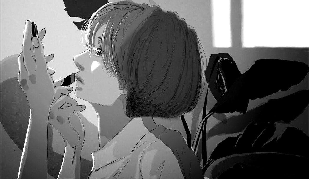 #絵をモノクロにするとかっこいい
陰影を意識して描けたやつをやってみた☺︎ 