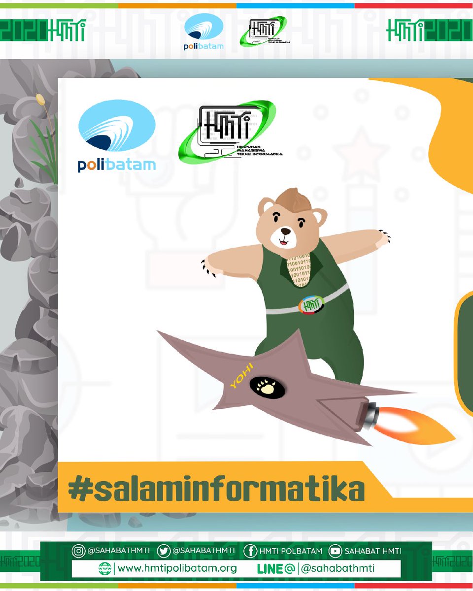 sahabatHMTI's tweet photo. [HMTI FESTIVAL 2020]
.
COMING SOON
.
.
.
.
.
#HMTIFestival2020
#TheArtOfDeception
#HMTI2020
#SalamInformatika
#KeepSpirit https://t.co/v6JPq5rFyZ