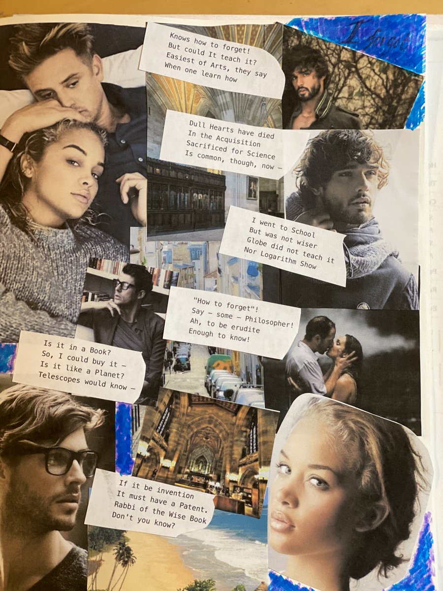 loraine_bowman's tweet photo. Poetry to inspire Noah and Jacks story. Know How to Forget- Emily Dickinson #WriteOn #FinishThings https://t.co/rVI8TDRWZg