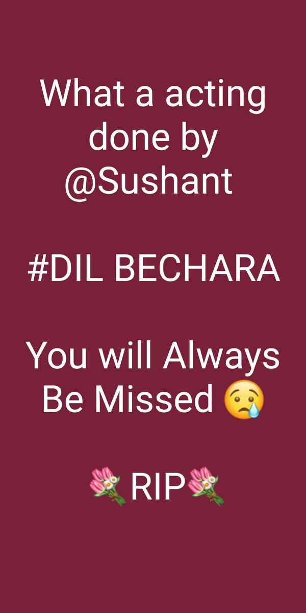 Ptomar_93's tweet photo. बेहतरीन अभिनय किया है दोनों ने 

@ मैनी - सुशांत 
@ किज़ी बासु - संजना

#दिल_बेचारा https://t.co/3qQbduxuL1