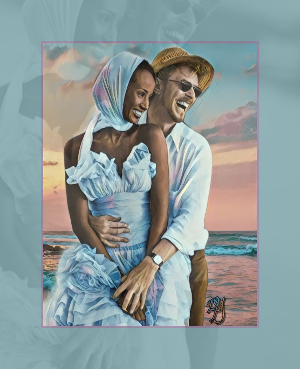WFreecloud's tweet photo. ☆ David & Iman ☆ 💙
Happy Birthday Iman !!!!!!!! ❤⚡🎵⚡🎶⚡🎵⚡🎶
Digital Artwork by Roberta Mazzoni ☆
#iman #davidandiman #DavidBowie #imandaily #davidbowieart https://t.co/pbt2oqTPEQ