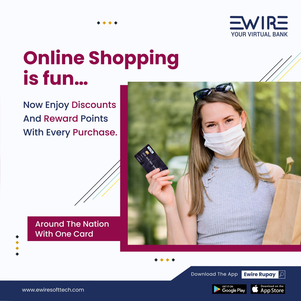 ewire_softtech's tweet photo. Online Sopping is fun… now enjoy discounts and reward points with every purchase.#staysafee #stayhome #stayhealthy #stayhomestaysafe #aftercovid #aftercovid19 #afterlockdown #aftercorona #expensemanagement #expenses #onlinebanking #familyday #familytime #onlineshopping https://t.co/vs4LqZQEIz