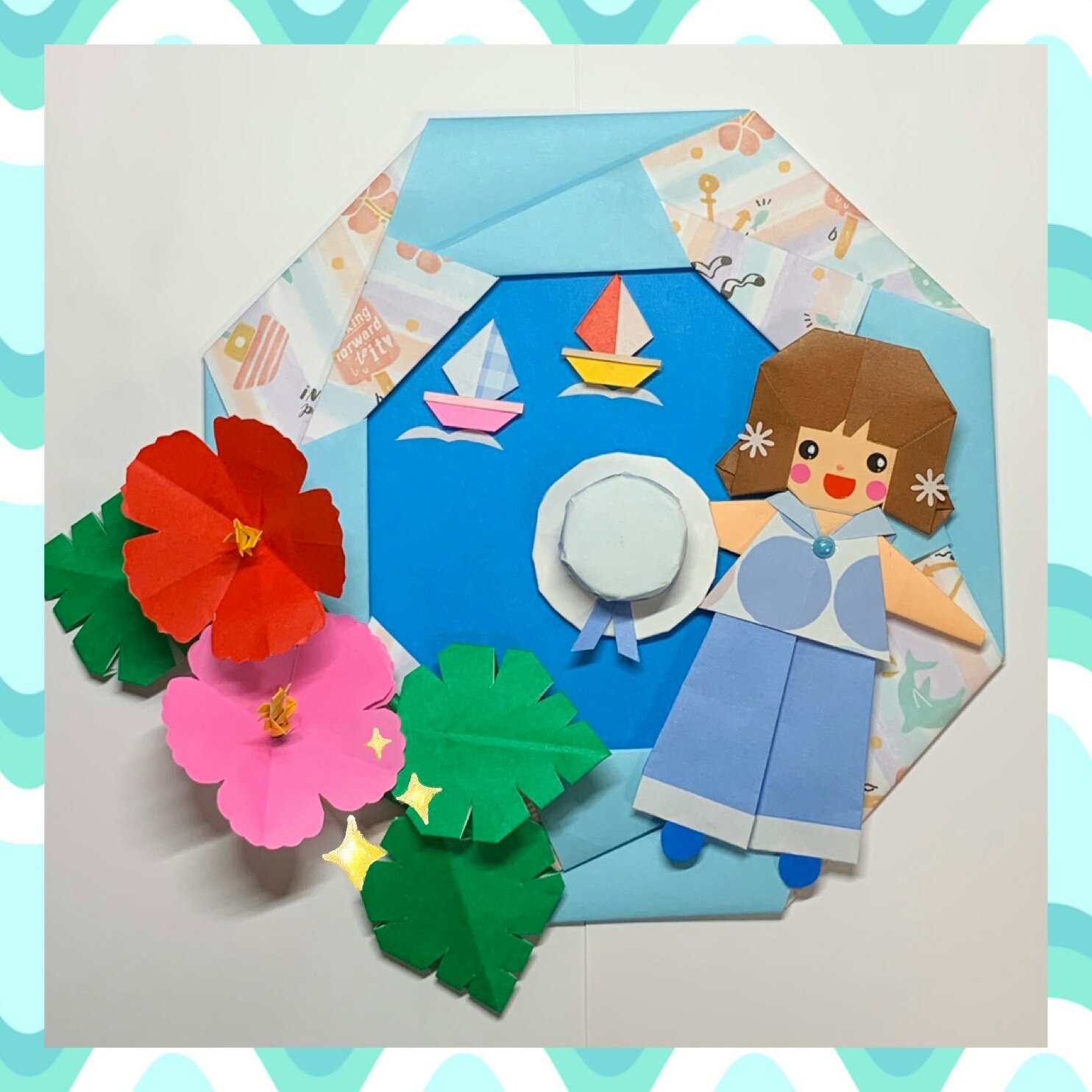 Origami Kirigami2 輝きリース で夏飾り ハイビスカスも輝いています 輝きリース いまいみさ ハイビスカス 季節のおりがみ花飾り 爽やかな潮風を感じてくださ い Origami Kirigami2 輝きリース で夏飾り ハイビスカスも輝いています 輝きリース いまいみさ ハイビスカス 季節のおりがみ花飾り 爽やかな潮風を感じてくださ い