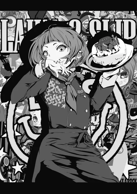 #絵をモノクロにするとかっこいい 
なるほど☺ 