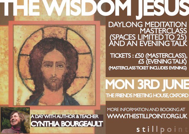 _stillpoint's tweet photo. 1/2 ‘the Wisdom Jesus’ Our event with Cynthia Bourgeault @contemplativecb in Oxford June 2013 #stillness #contemplativechristianity #wisdom #wisdomjesus @pacebene @mattrees https://t.co/ANVk5HrhV1