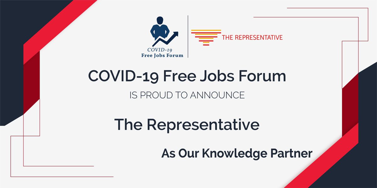 freejobsforum's tweet photo. We are happy to announce The Representative (@RMedia_1) as our Knowledge Partner.

With this partnership we want to empower our Job Seekers &amp; Recruiters Community by providing crisp &amp; simplified research on Business Stories, Current Affairs, Finance &amp; much more!

#FreeJobsForum https://t.co/BBj1eebpEl