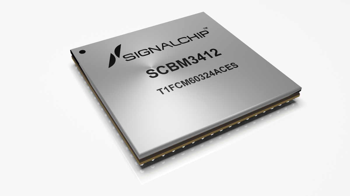 Signalchip unveiled four chips:SCBM3412: a single chip 4G/LTE modem including the baseband and transceiver sections in a single deviceSCBM3404: a single chip 4X4 LTE baseband modemSCRF3402: a 2X2 transceiver for LTESCRF4502: a 2X2 transceiver for 5G NR standards