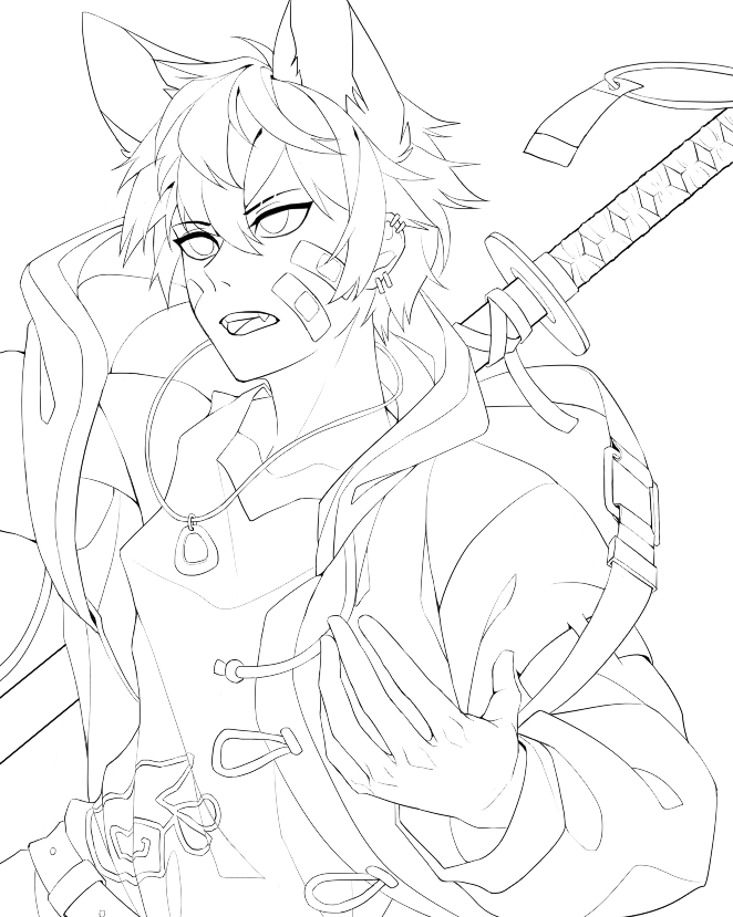 wip// i have a love-hate relationship with lineart 