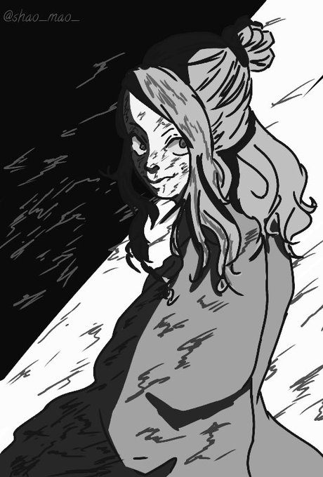 絵をモノクロにするとかっこいいのtwitterイラスト検索結果