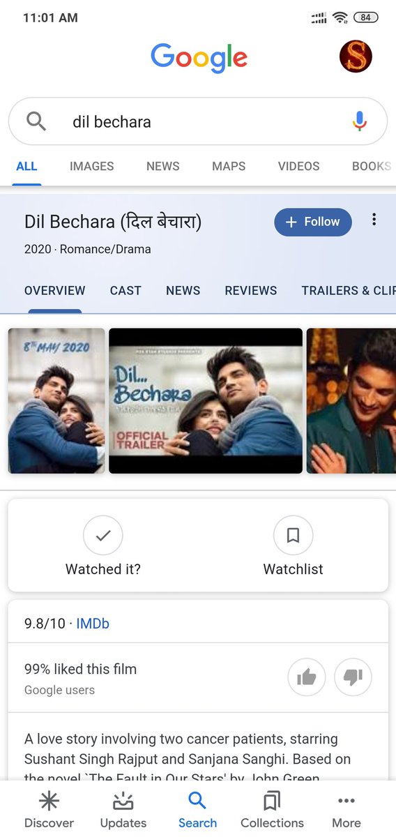 shreyas89's tweet photo. awesome movie , i love this movie , miss sushant singh rajput☹️❤❤💟 https://t.co/HpA0exxlar