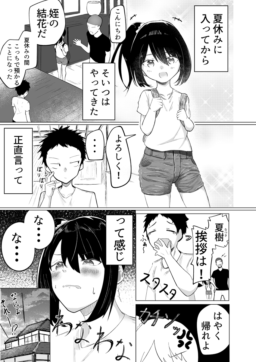 夏休みに泊まりに来た女の子 