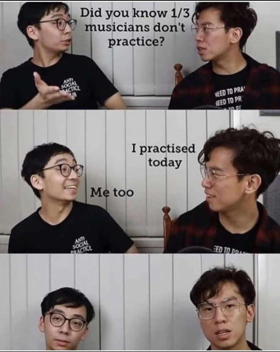 RecallV's tweet photo. HAVE YOU PRACTICED TODAY???
#musician #musicians #practice #meme #music #musicmeme #metal #metalcore #metalmeme #metalsucks #metalband https://t.co/wbDWypd8ld