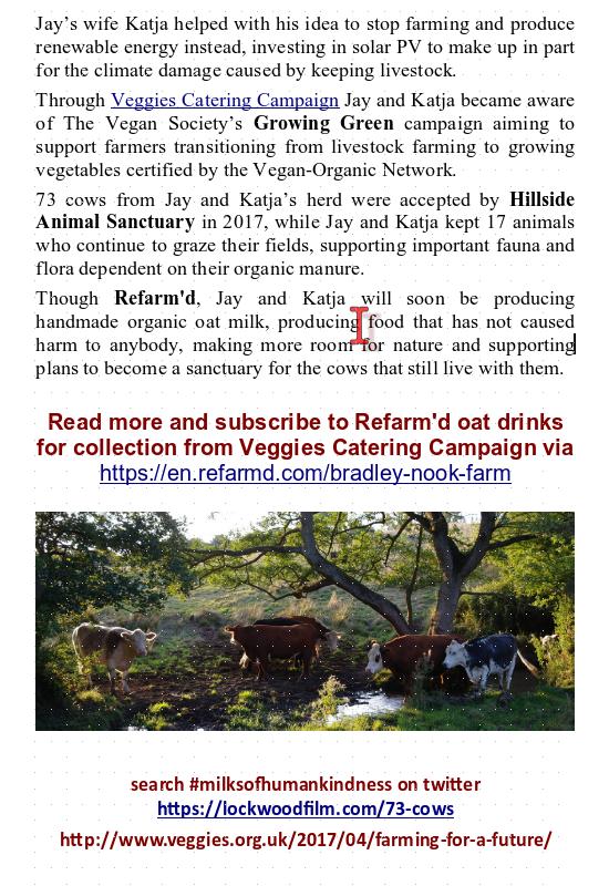 veggiesnottm's tweet photo. We are honored to work with @BradleyNookFarm & Refarmโd - local & ethical production of organic oat milk, supporting the transition from livestock to plant based farming, and supporting the cows living in sanctuary at the Farm
https://t.co/0RrUZrIDvm
#milksofhumankindness https://t.co/6LCun0EiZi