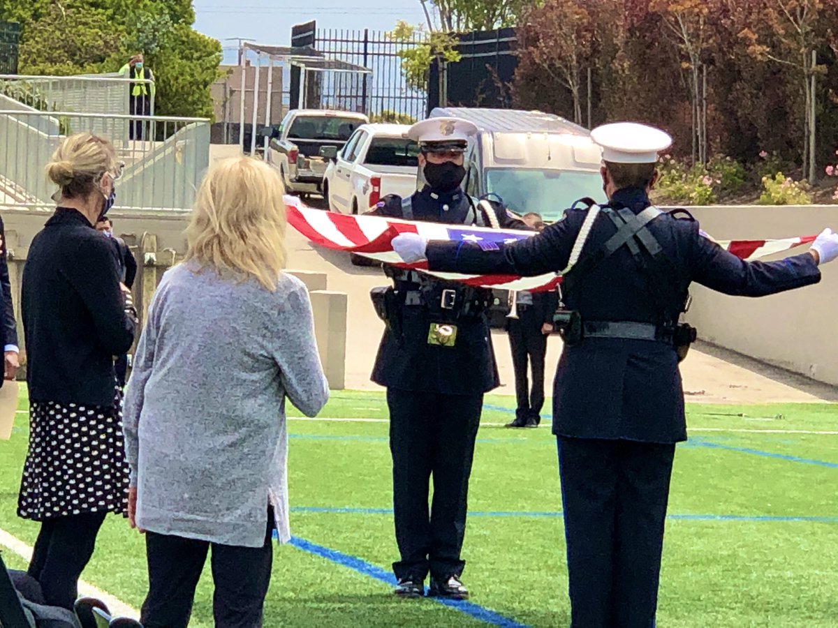 SupervisorAlejo's tweet photo. Great tributes about our friend &amp; late Salinas Mayor #JoeGunter today! Thanks to all who came to Rabobank Stadium to pay last respects to him &amp; big thanks to all our veterans who organized a beautiful ceremony!! #RIPJoeGunter🇺🇸 https://t.co/Qume7Np6ID