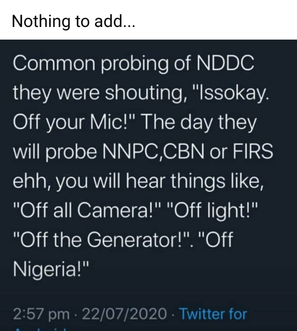 AVO_Speaks's tweet photo. Leaders of Nigeria have Weaponized ignorance, Weaponized poverty &amp; Institutionalized madness to keep Nigerians in perpetual despair &amp; darkness!
#BBNaija #BlackLivesMattters #stateofnigeria #Nigeriansmatter #bbnaijalockdown2020 #BBNaijaLockdown #HagiaSophia #COVID19 https://t.co/sUEUdB9UEi